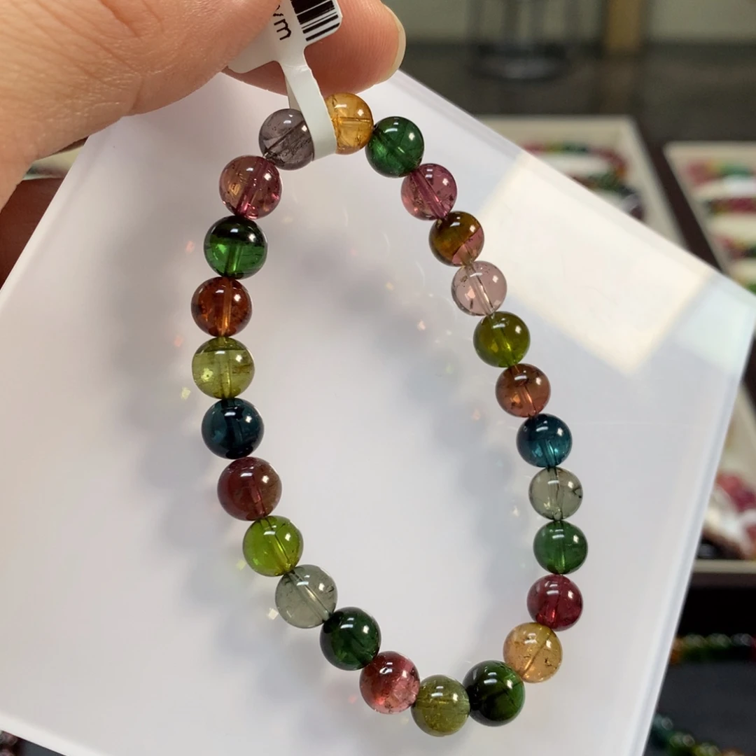 未镶嵌手链碧玺7.7左右