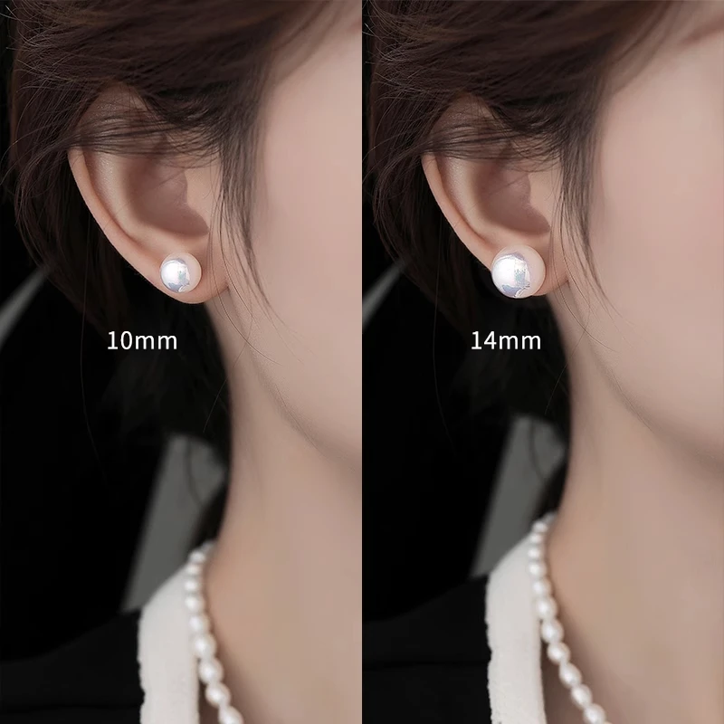 足银耳饰 韩国fever同款仿珍珠耳钉女S999银名媛养耳洞耳环银耳饰