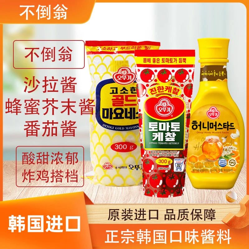 【灵魂伴侣】不倒翁番茄酱沙拉酱蜂蜜芥末酱紫菜包饭水果沙拉黄芥末