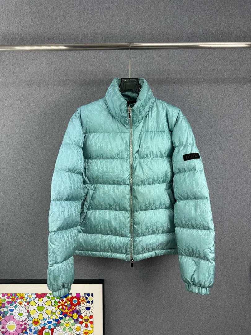 未使用 DIOR/迪奥 DIOR迪奥老花满LOGO羽绒服 50码 全新13029