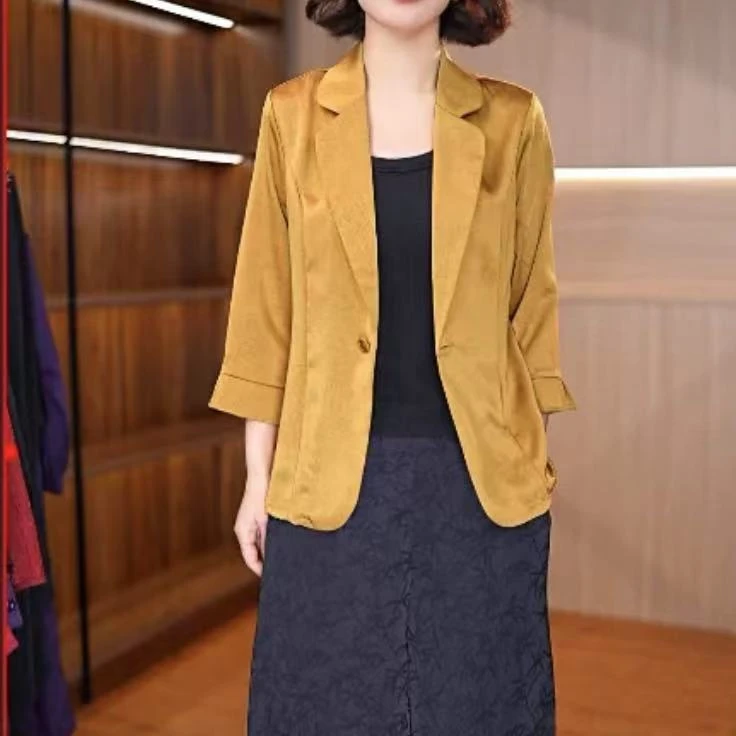 1659-46黄色新款舒适时尚开衫