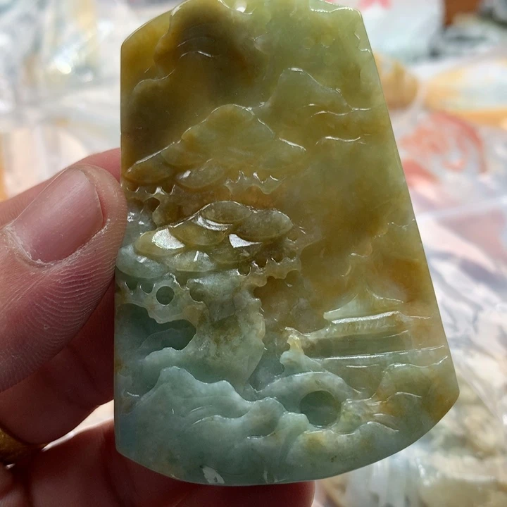 翡翠未镶嵌颈饰保真天然a货翡翠