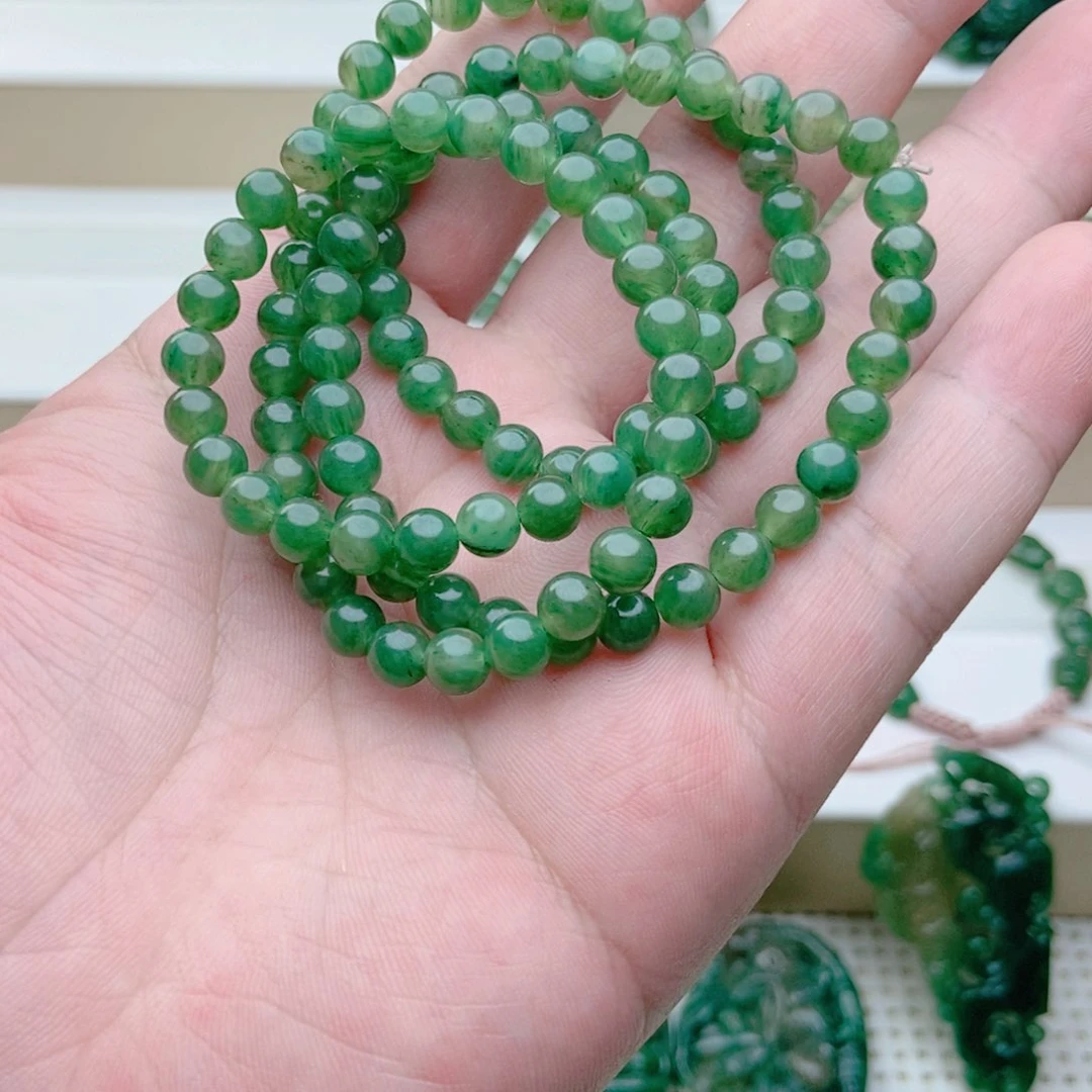 独山玉未镶嵌手串逍**哥