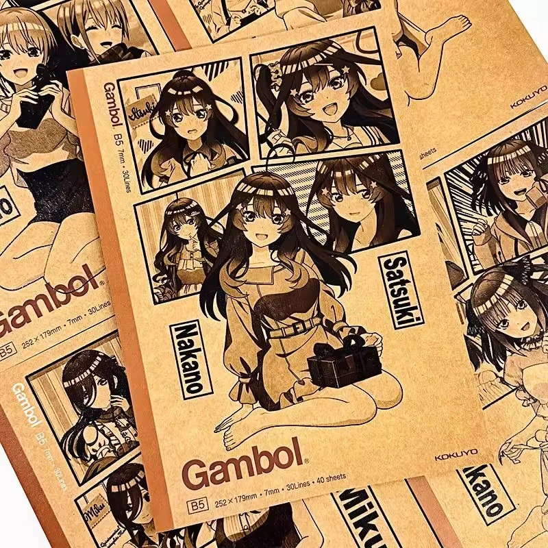 国誉五等分花嫁笔记本B5浮雕日系手账本二次元痛本中野一花Gambol
