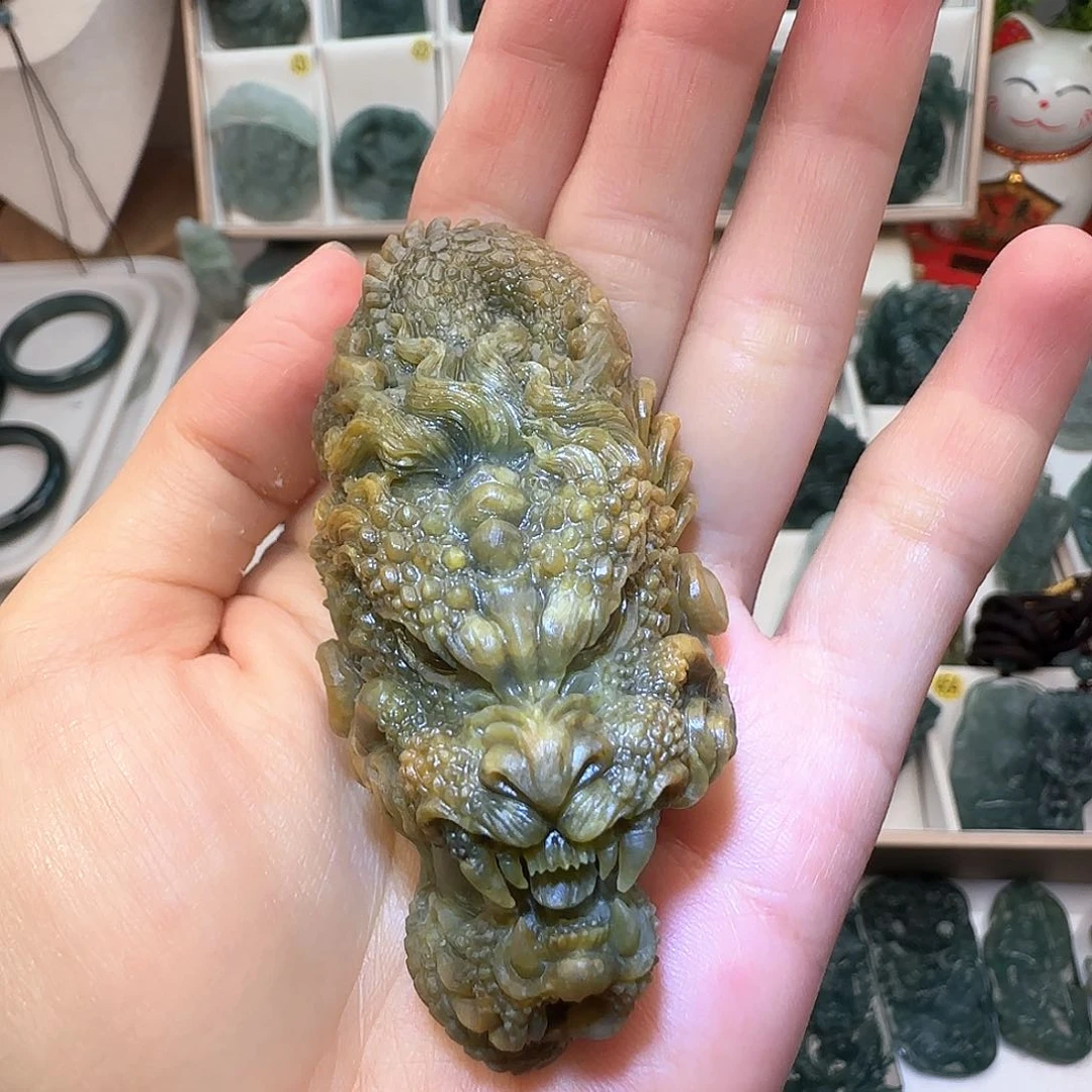 定制翡翠未镶嵌大威天龙翡翠定制