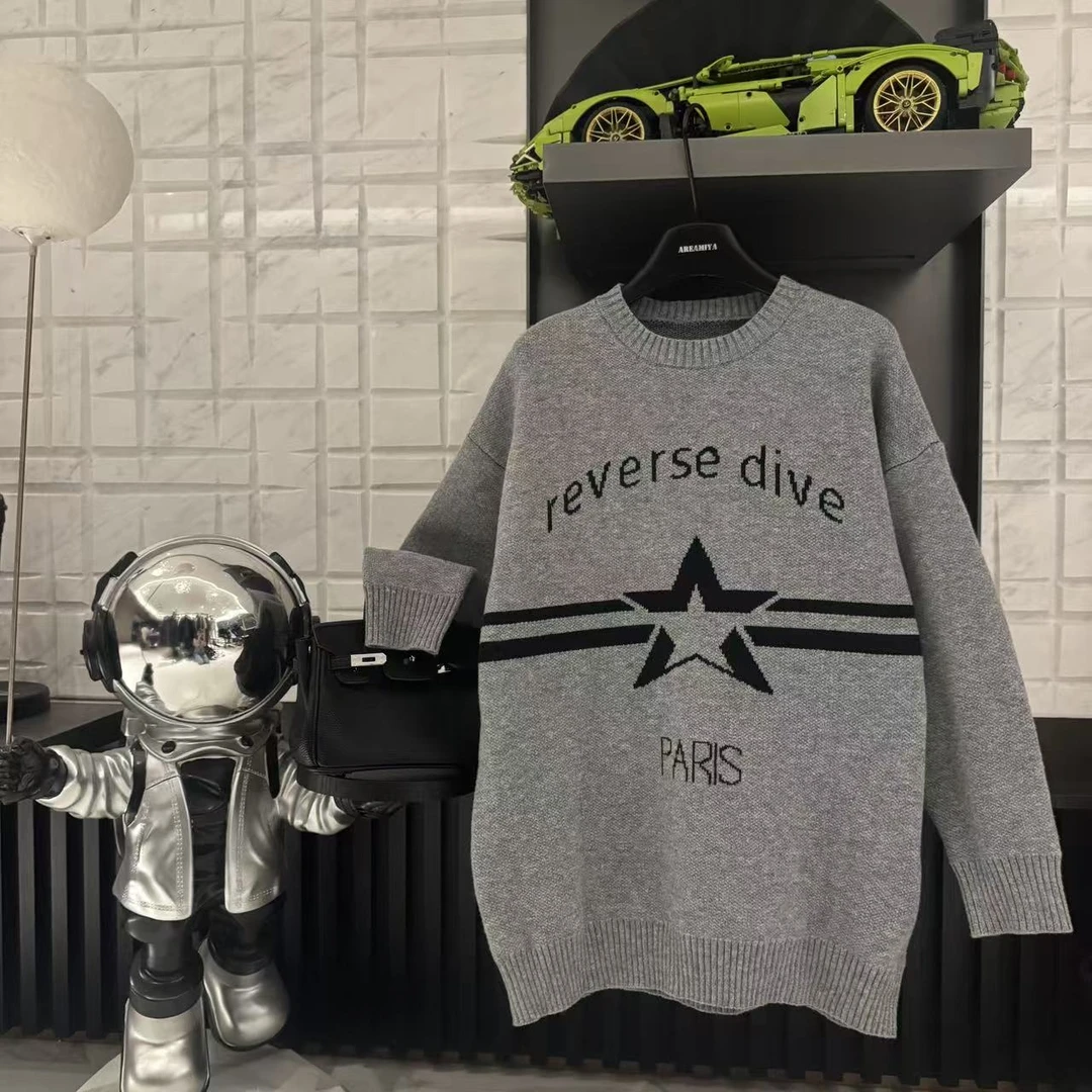 【行星毛衣】秋季质感星星字母长袖套头毛衣CP418