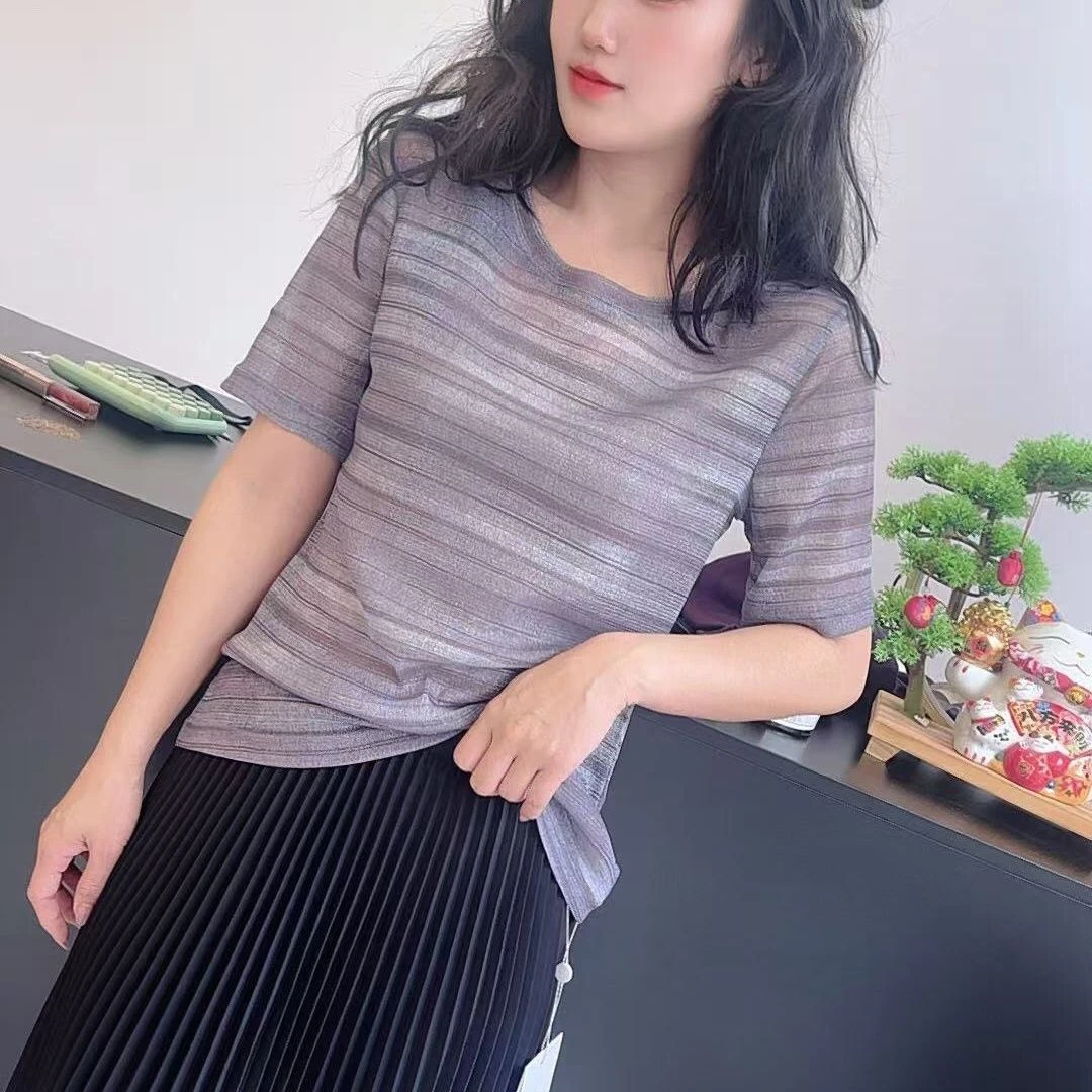 FE买手店夏季新款含银线短袖需搭美背微透女(FE110)