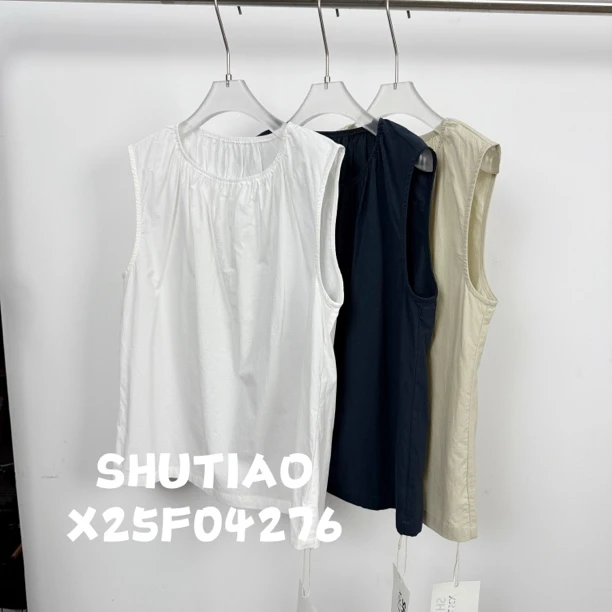 【SHUTIAO】2025夏季：新款小众设计款背心X25F04276
