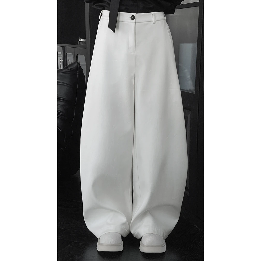 2025春季新品简约廓形百搭弯刀裤男宽松休闲cleanfit长裤潮