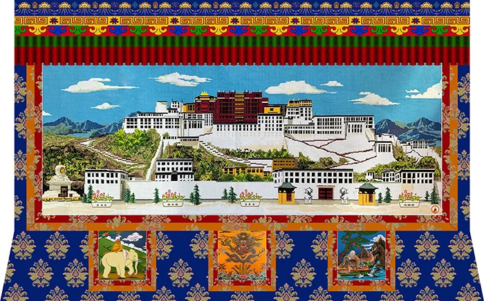 藏式挂布，长2.5米，宽1.5米