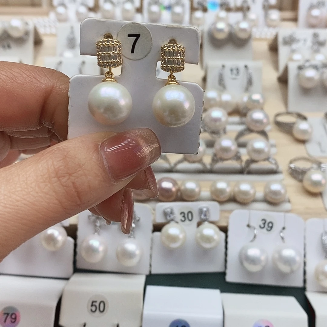 淡水珍珠银S925镶嵌颈饰