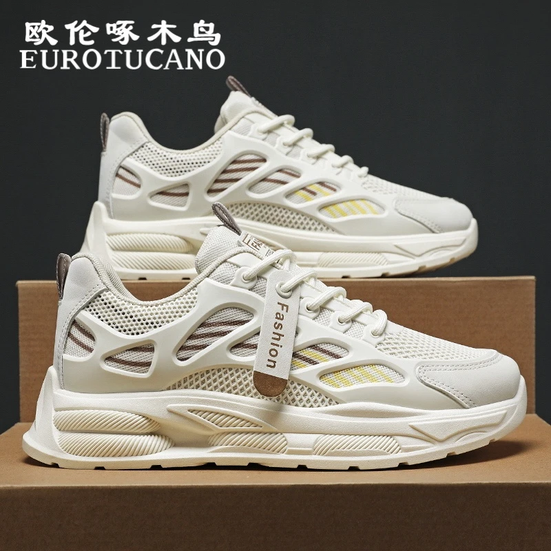 欧伦啄木鸟EUROTUCANO男鞋秋季时尚运动潮鞋子男款网面透气板鞋