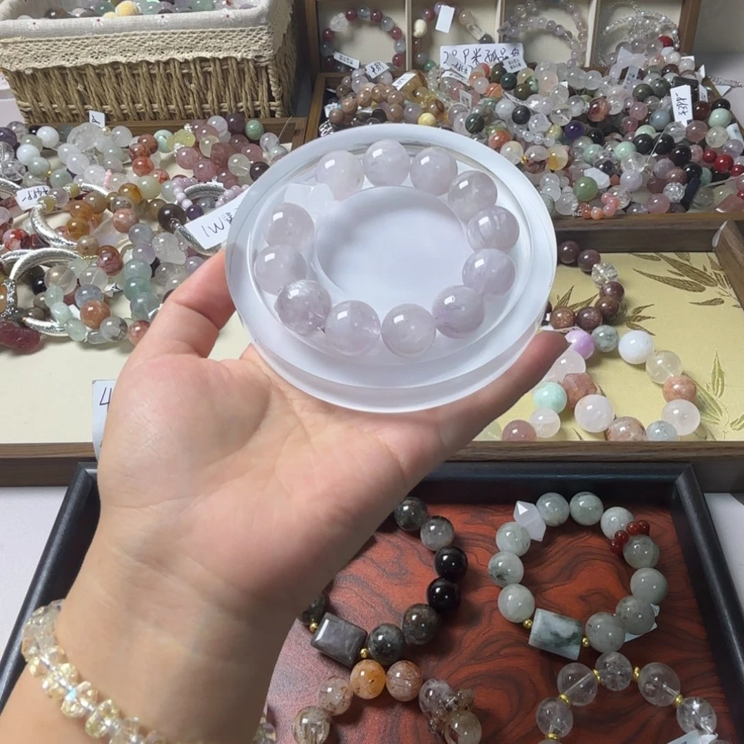 p***）手链烟晶未镶嵌728号紫兔毛