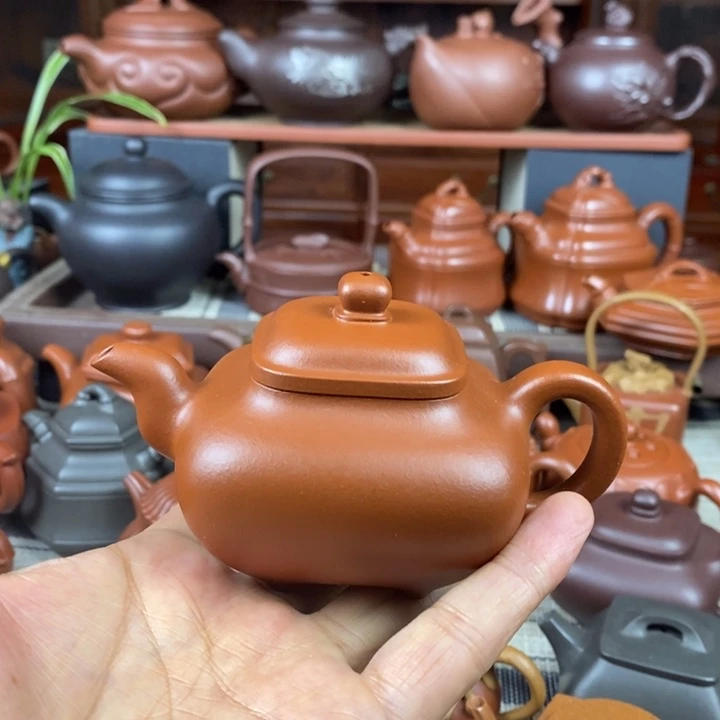 茶壶紫砂四方传炉160-220cc原矿赵庄朱泥特价