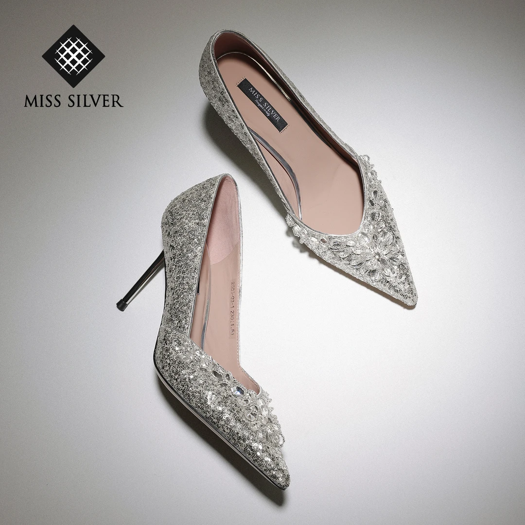 MISSSILVER2025春季新款见尖头细跟女鞋爆款洋气百搭轻奢高级单鞋