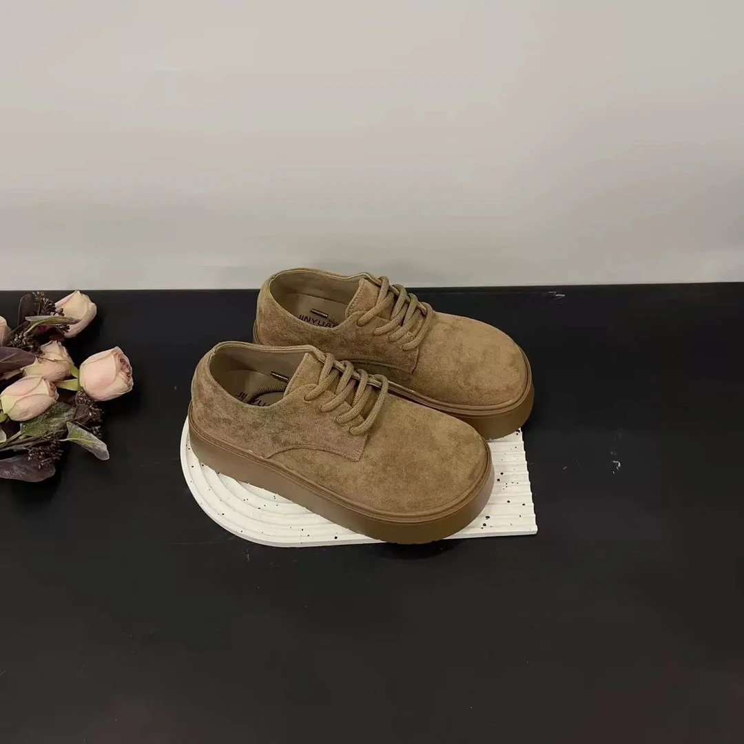 美美推荐08《反绒皮+超轻底》春季新款复古圆头时尚勃肯