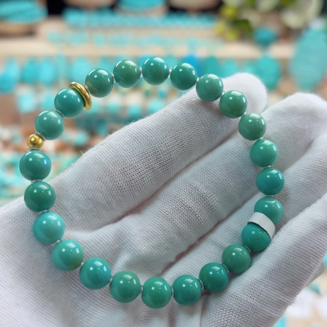 绿松石18K金镶嵌珠宝奇石7.4