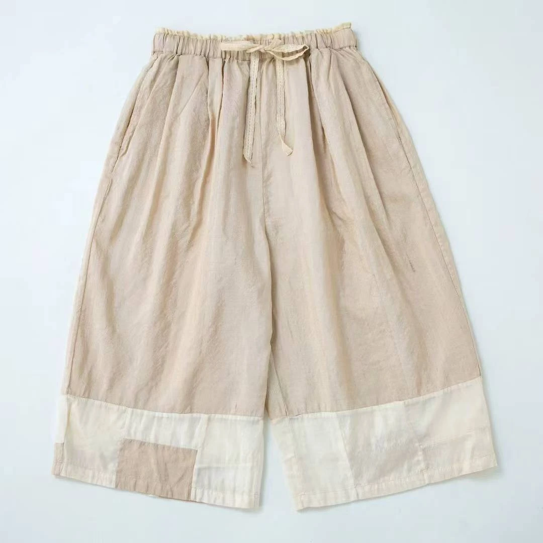 295柞丝拼接清凉裤78.72