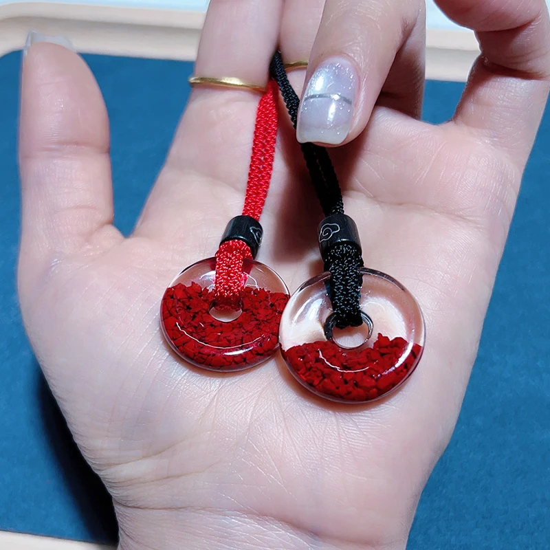 天然辰砂原矿晶体朱砂平安扣吊坠正品本命年护身符挂件男女款项链