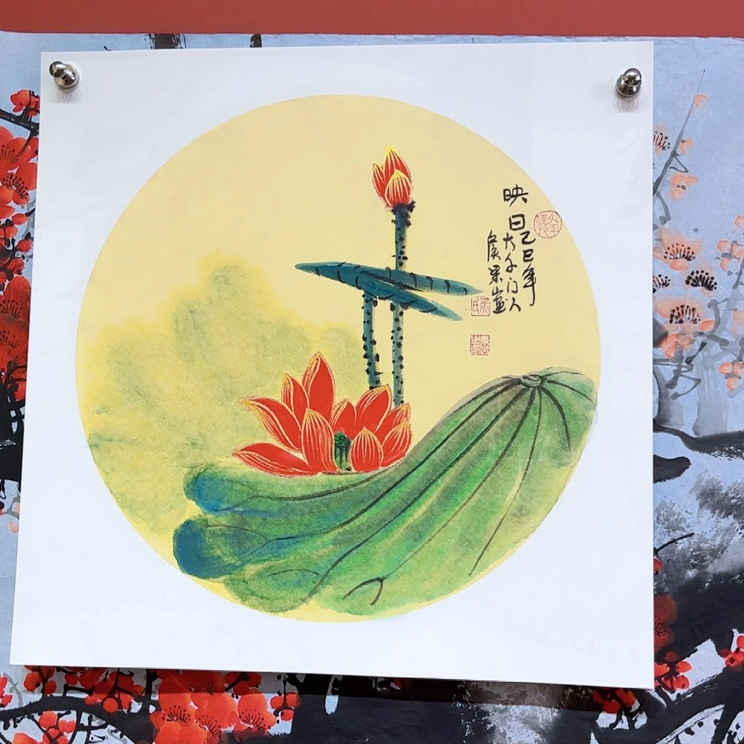 国画侯果山老师亲笔手绘作品朵