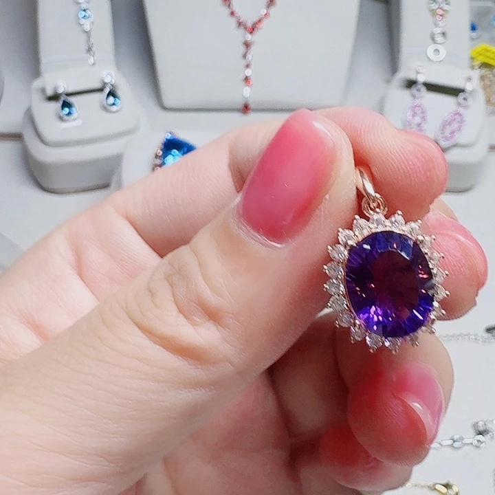 吊坠925银合成立方氧化锆