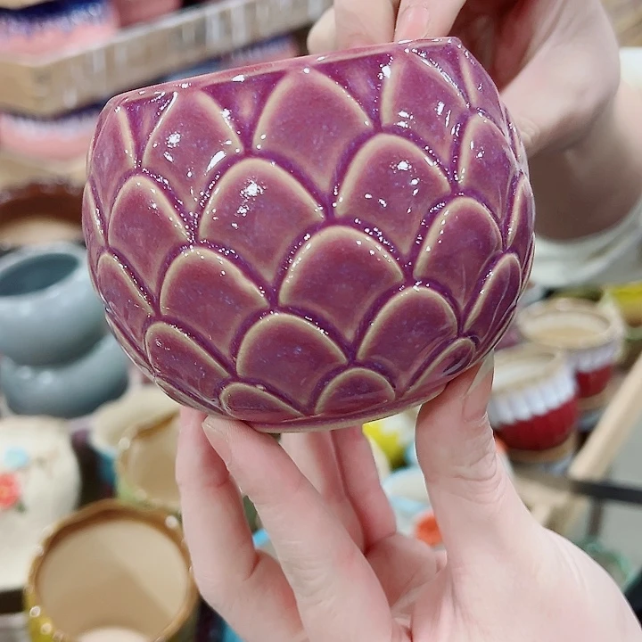 有孔，凑单福利满10元发货陶瓷多肉花盆！