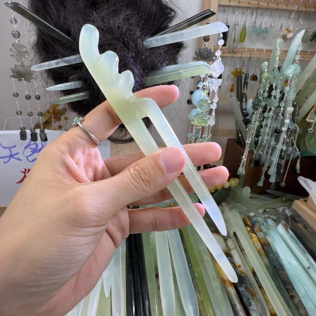 蛇纹石玉未镶嵌发饰