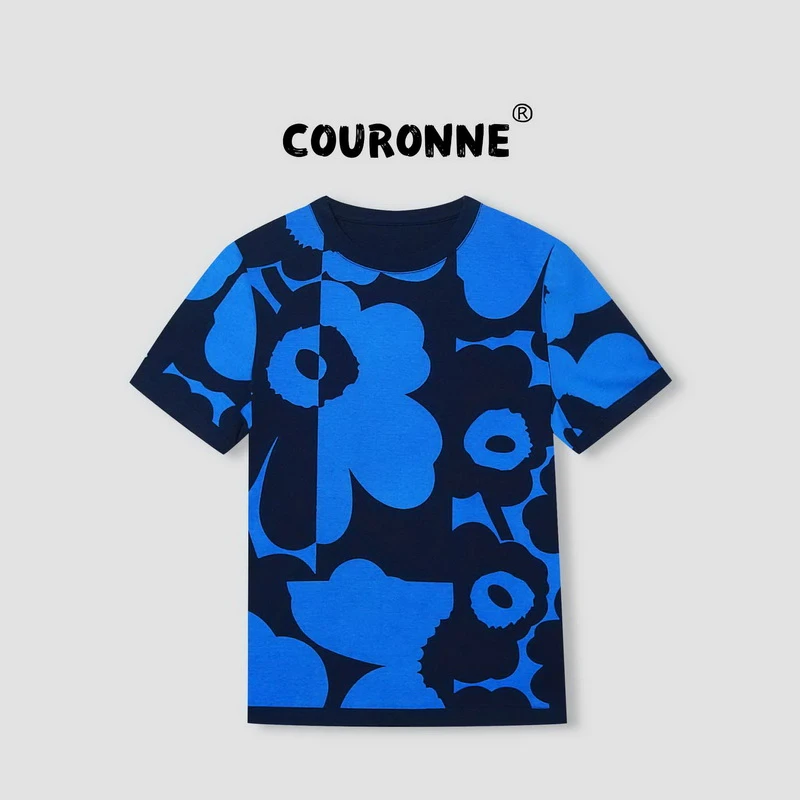 【桐桐】-潮牌设计感潮酷修身百搭圆领短袖打底上衣35357