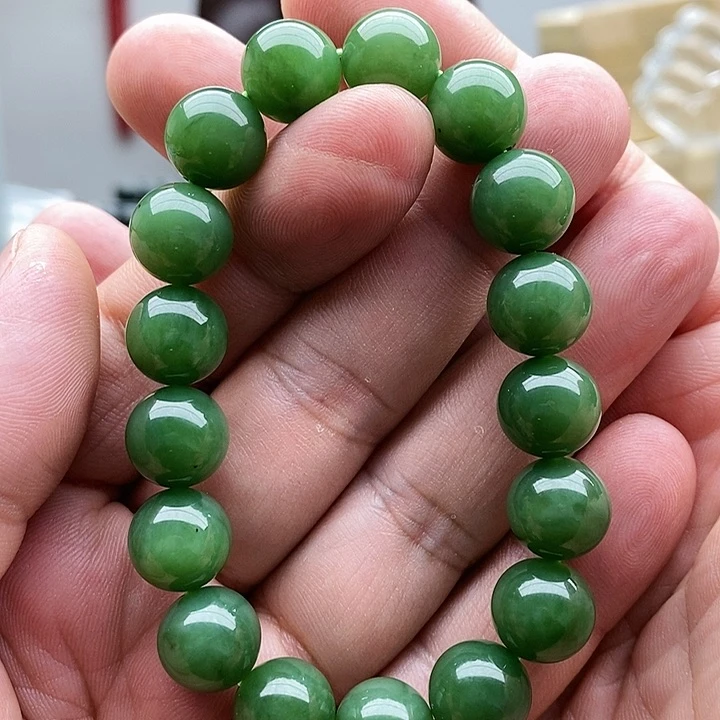 【闪购商品】未镶嵌手链和田玉碧玉12