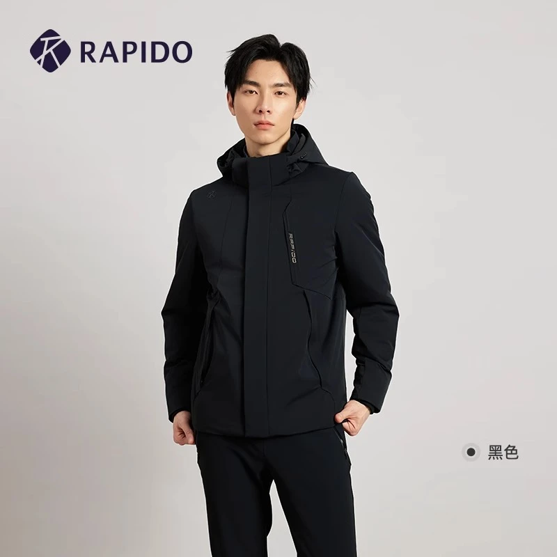 RAPIDO雳霹道25年男士【新年战袍】可拆卸帽红色保暖外套CN5Z38P01