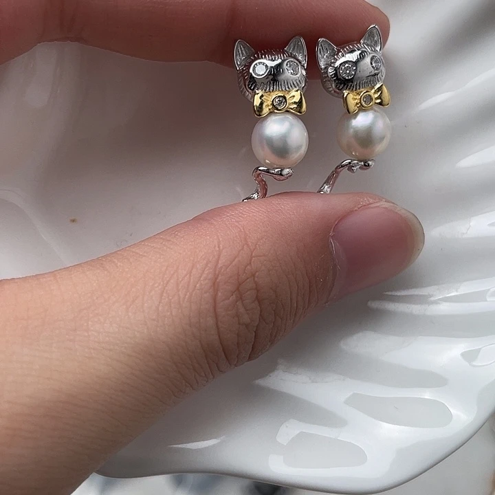 银S925镶嵌海水珍珠吊坠(不含链)