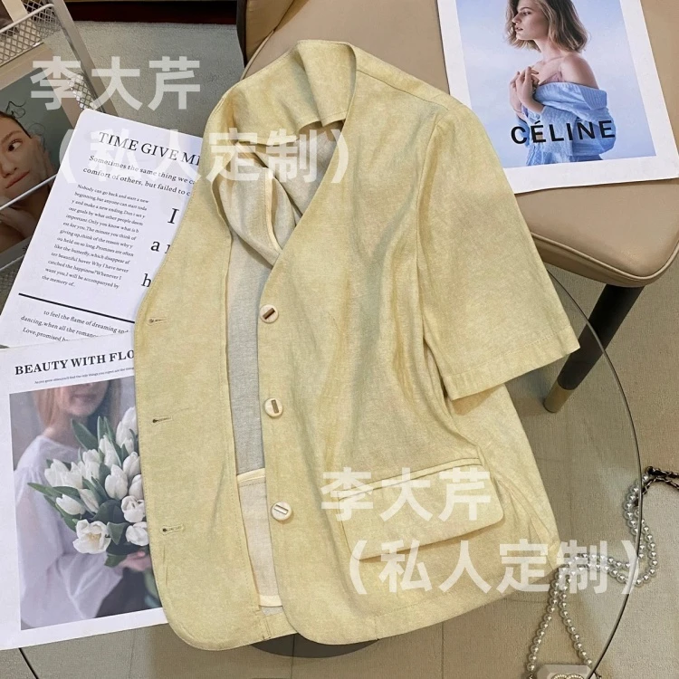 气质炒花小香风外套A　夏季法式高级设计感时尚小众开衫无垫肩上衣