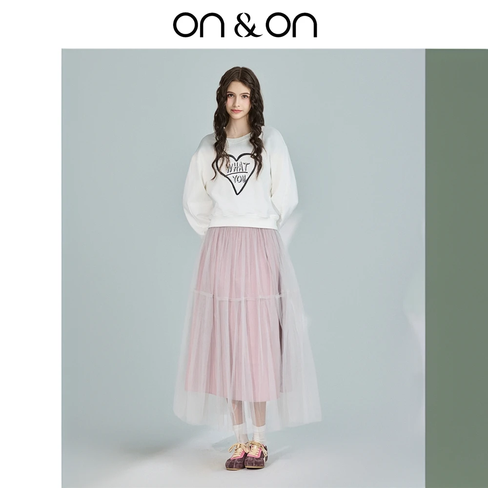 ON&ON/安乃安【流光风】春韩系高腰甜美百搭时尚网纱裙N4SA1007675