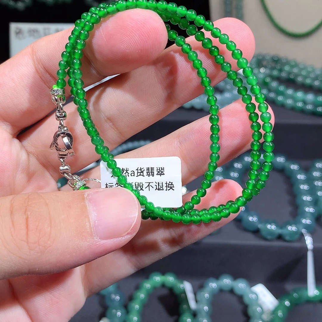 未镶嵌手链翡翠天然a货翡翠项链3