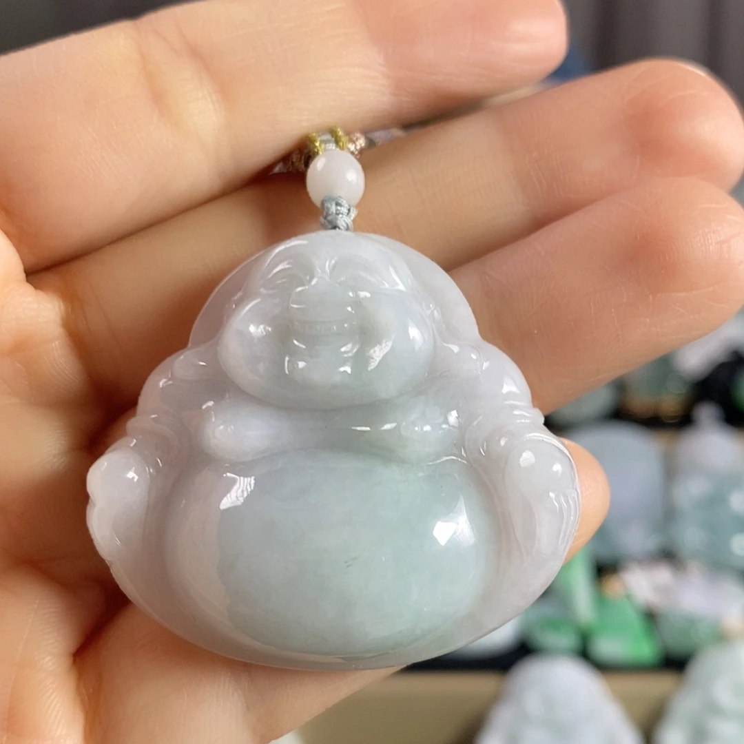 翡翠未镶嵌颈饰佛公