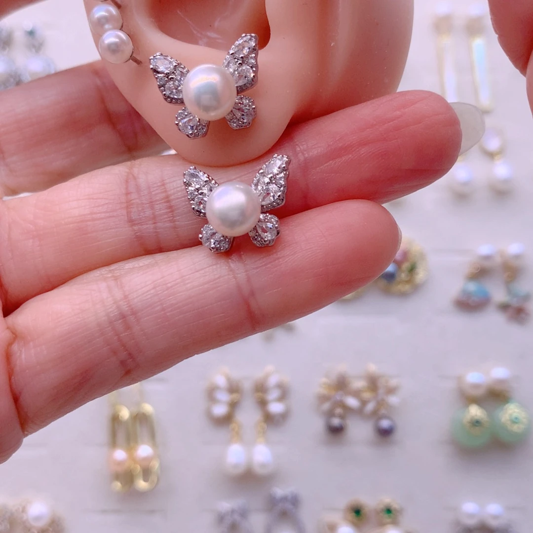 耳饰淡水珍珠合金