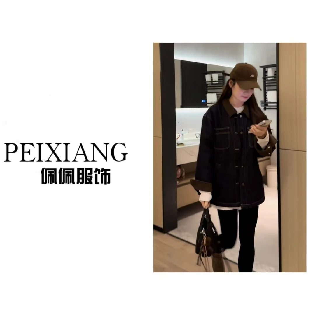 PEIERNA佩佩PB【翻领牛仔外套】外套 Y14128 6106167冬款显瘦时尚