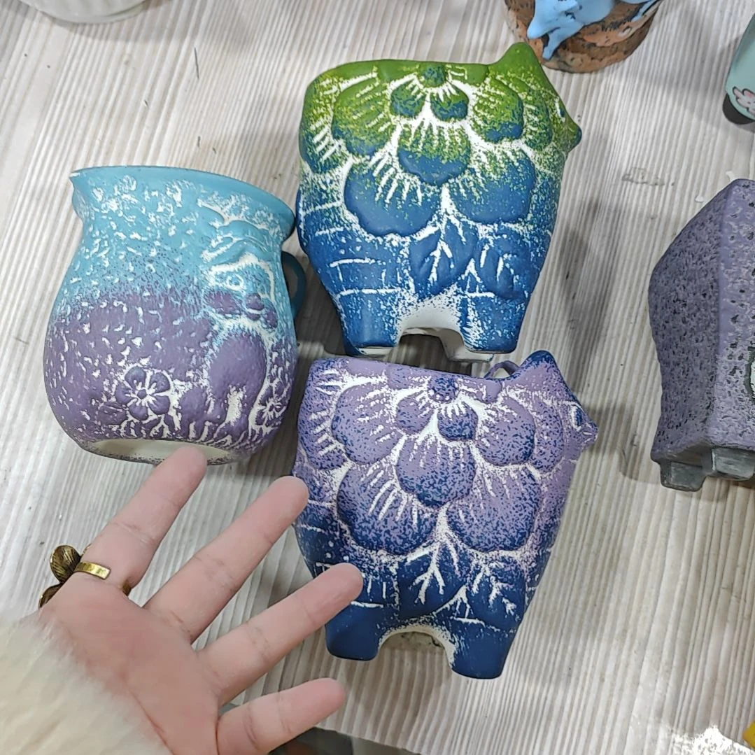 红陶吸水透气的白陶花盆凑满12发货