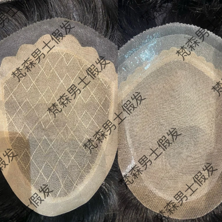 梵森男士假发片露发际线仿真头皮辫子发0.01超薄反半扣隐形逼真