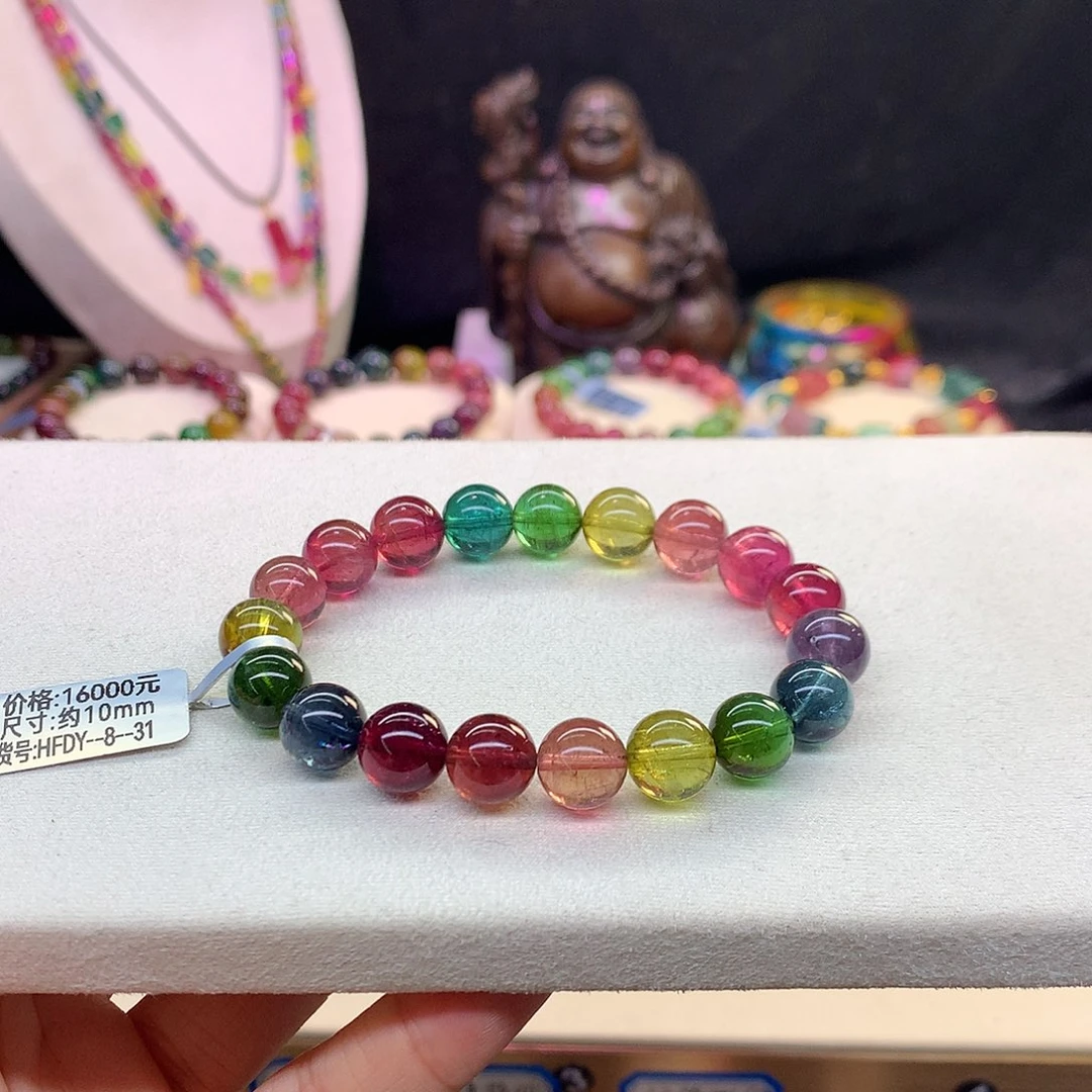 碧玺手串未镶嵌10.2/彩虹。