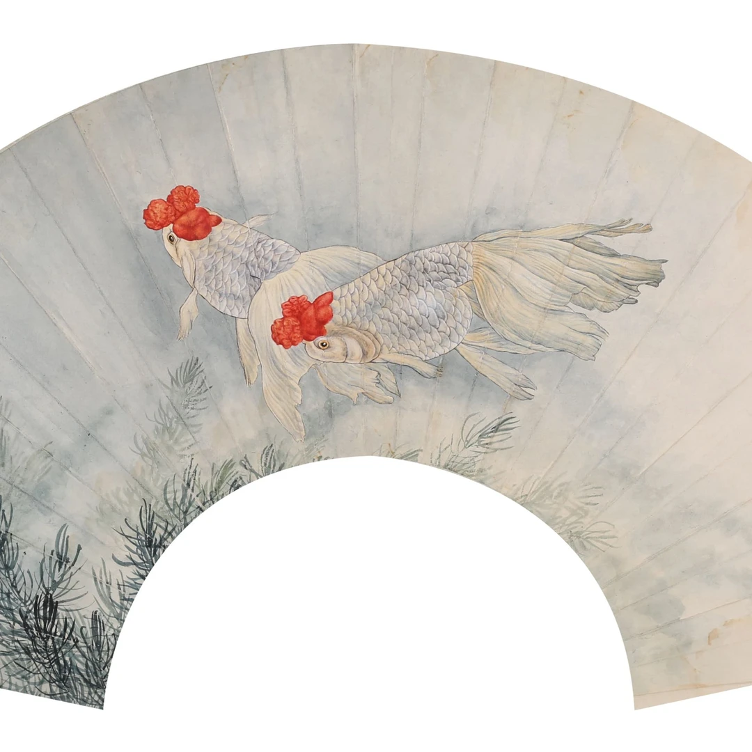 LOT.037 佚名 有余图 纸本镜片 18*59cm 1325