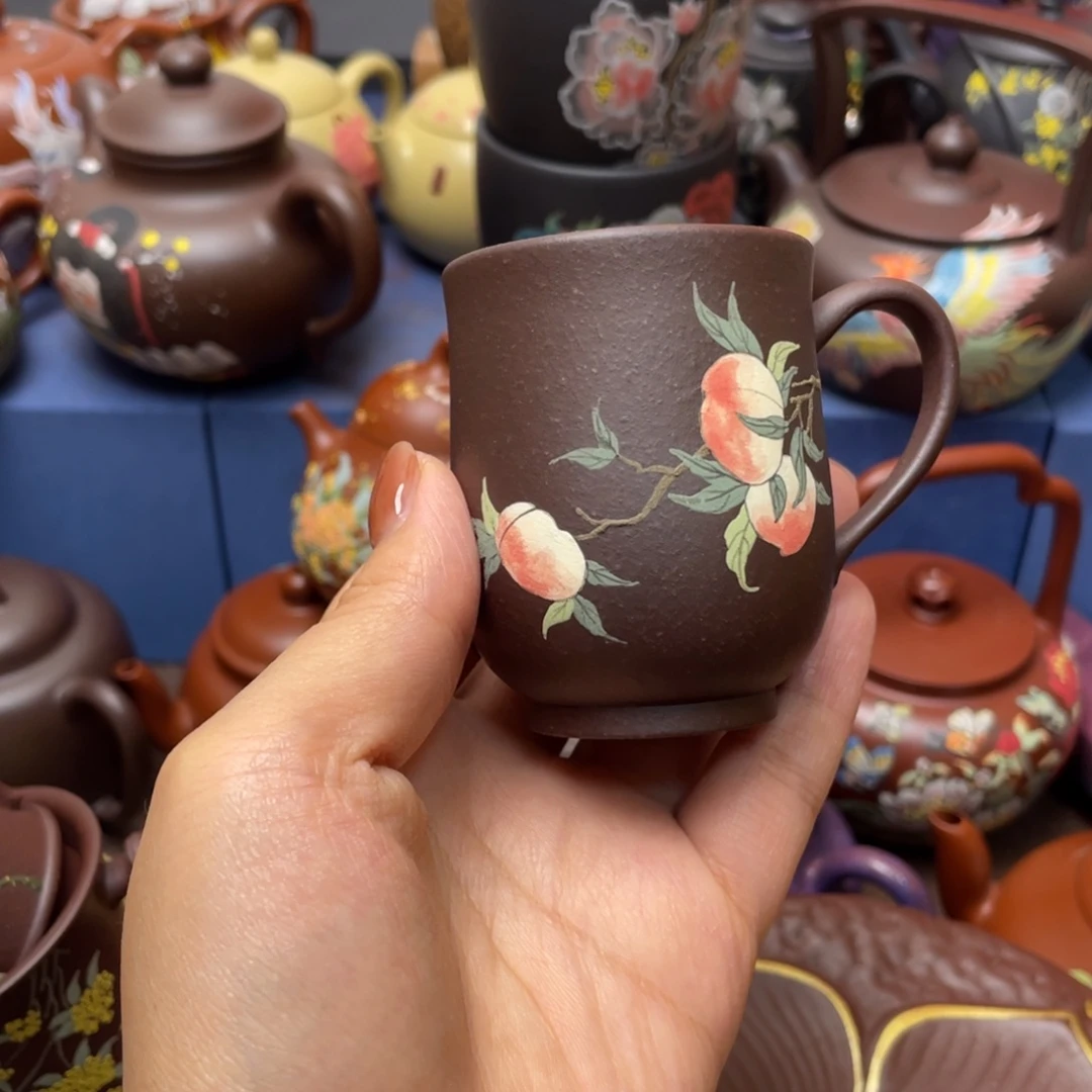 茶杯红泥紫砂主人杯100cc