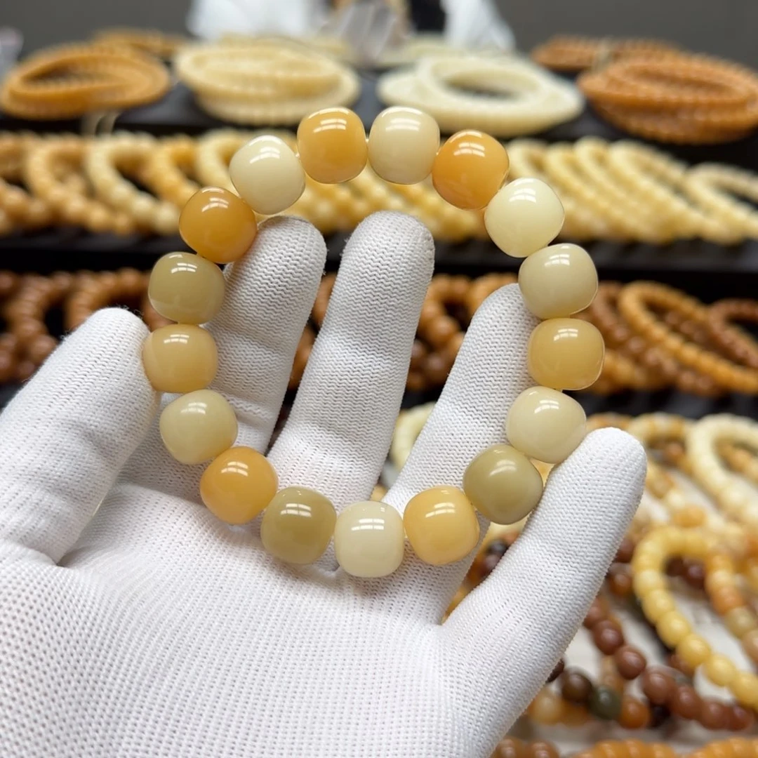 菩提根/象牙果手串13×14 5年 鬼工