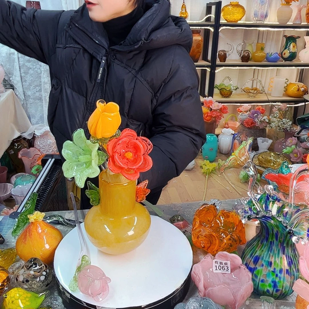 傲***s3花1瓶家悦美居琉璃摆件