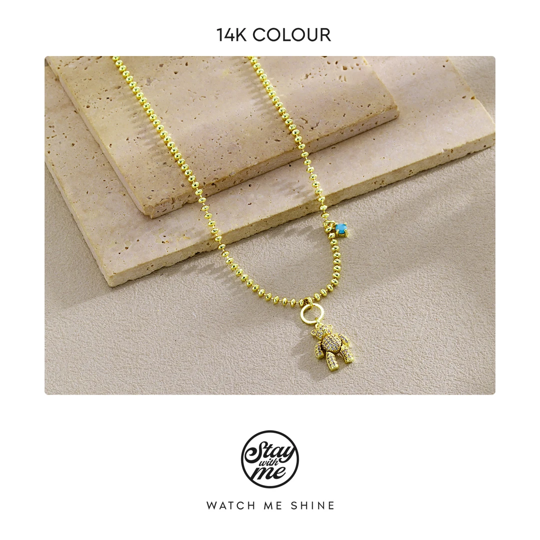 STAY WITH ME 铜合金项链 小众设计N1186项链