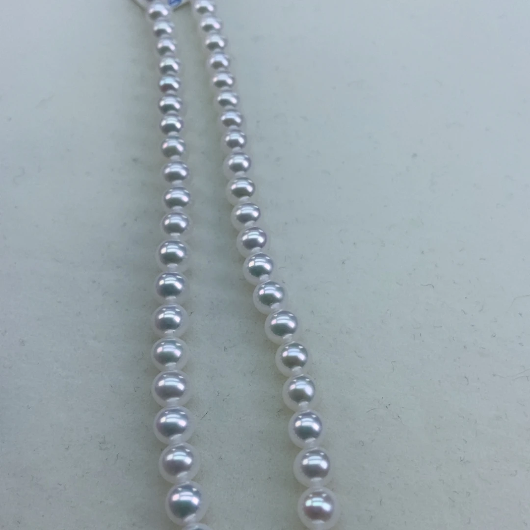 银S925镶嵌淡水珍珠5.5/6爆亮冷光炫彩毕业