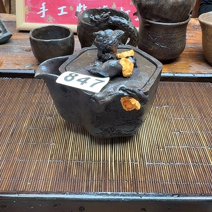 纯手工制作粗陶茶具