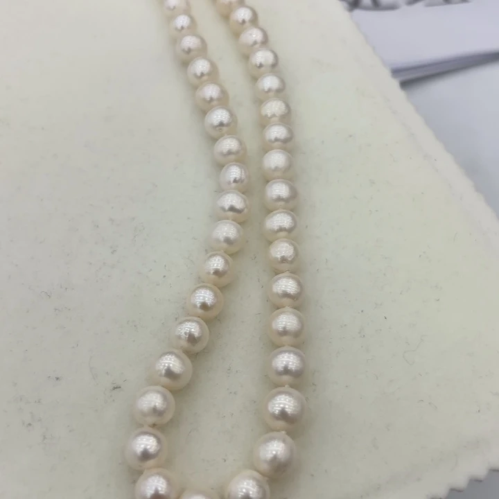 淡水珍珠颈饰银S925镶嵌702