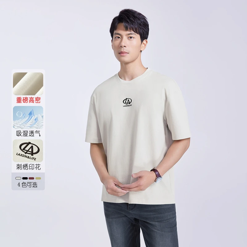 【重磅高密】2025夏季圆领短袖T恤休闲百搭莱克斯顿男装4010550447