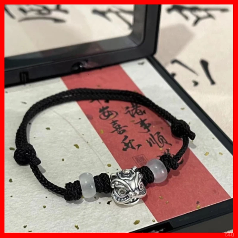 风狮子头国潮布艺寓意手绳 独特设计手链好运非金属展现新中式